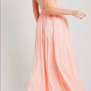Open back crochet maxi-dress